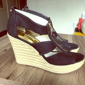 Michael Kors Espadrilles Wedges, Black